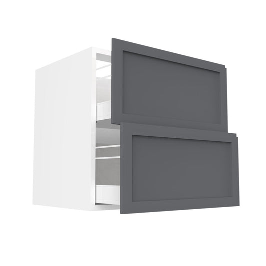 RTA - Grey Shaker - Floating Vanity Drawer Base Cabinet | 30"W x 30"H x 21"D