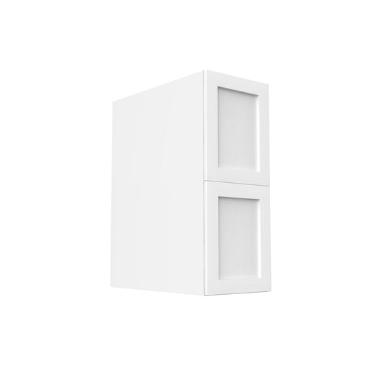 RTA - White Shaker - Floating Vanity Drawer Base Cabinet | 12"W x 34.5"H x 21"D