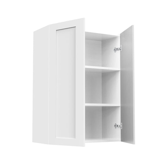 RTA - White Shaker - Double Door Wall Cabinet | 24"W x 42"H x 12"D