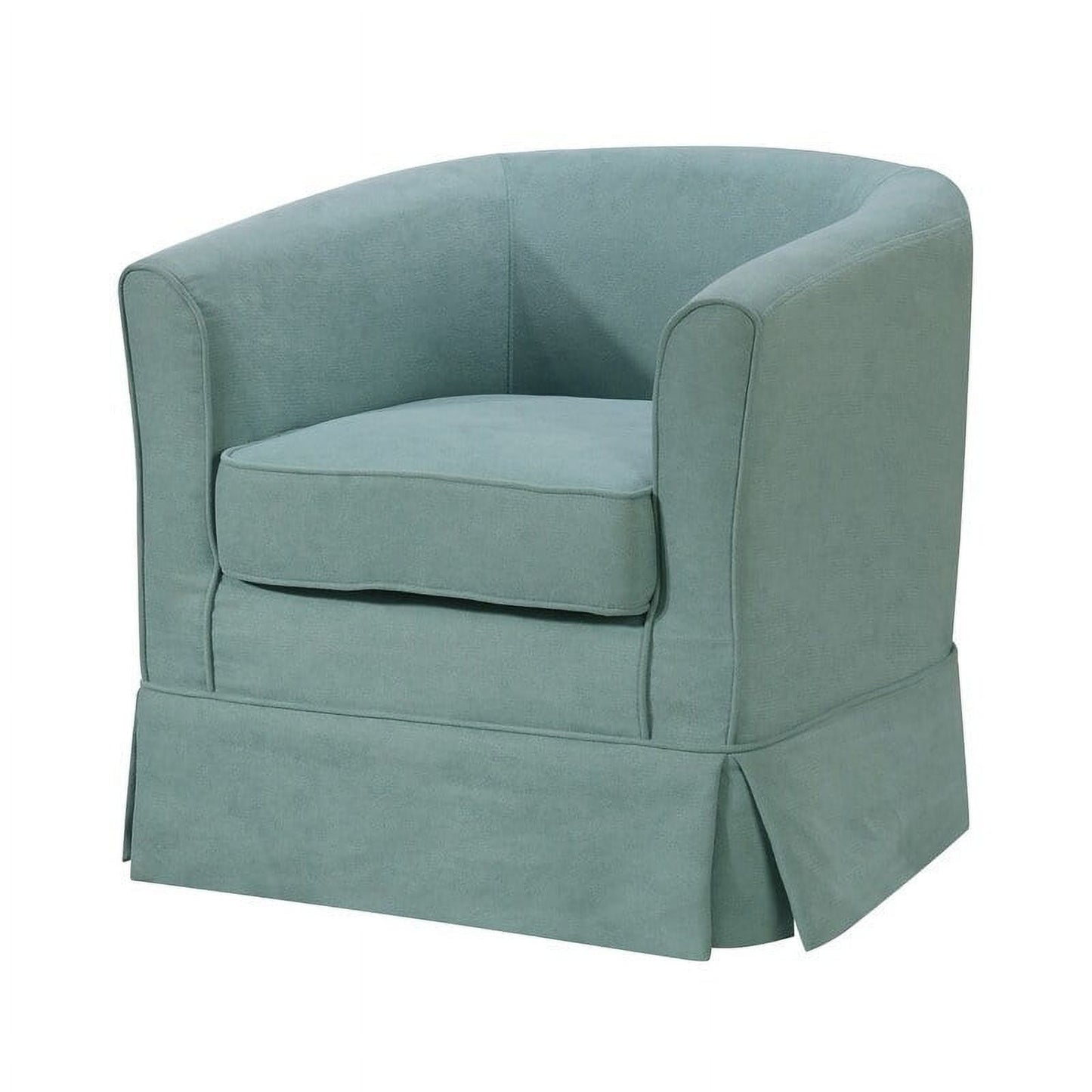 Tucker Woven Fabric Swivel Barrel Chair Aquamarine Teal