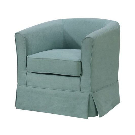 Tucker Woven Fabric Swivel Barrel Chair Aquamarine Teal