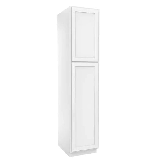 Wall Pantry Cabinet - 18W x 84H x 24D - Aria White Shaker - RTA