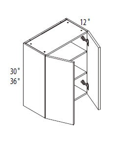 RTA - White Shaker - Double Door Wall Cabinets | 27"W x 36"H x 12"D