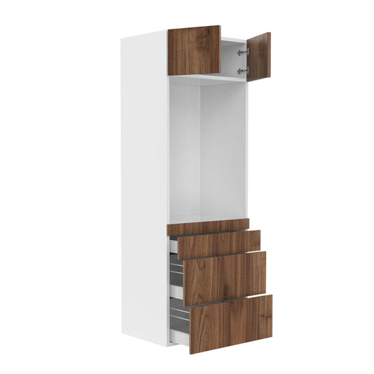 RTA - Walnut - Single Oven Tall Cabinets | 30"W x 84"H x 24"D