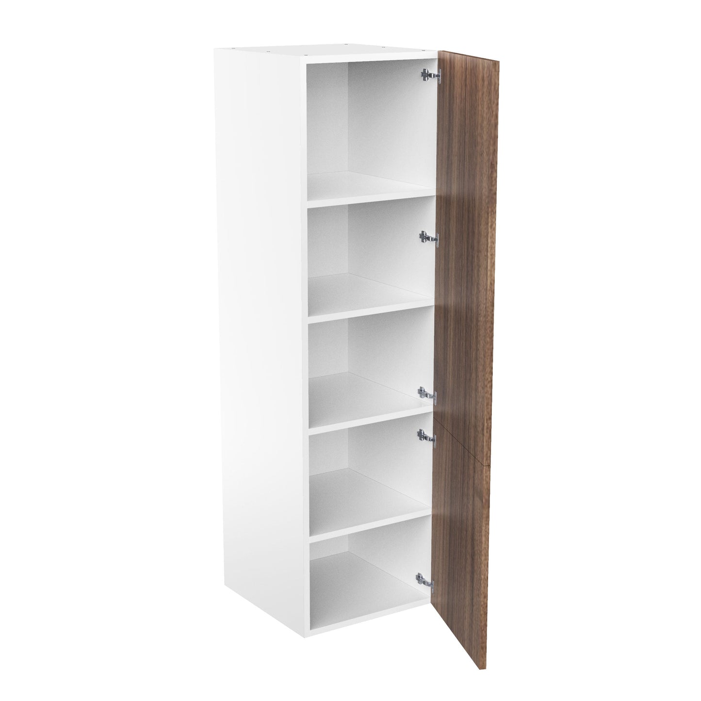 RTA Walnut Cabinet - Single Door Tall Cabinets | 24"W x 84"H x 24"D