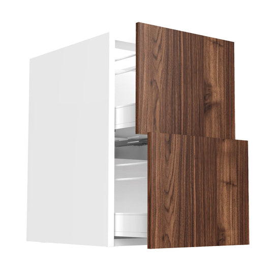RTA - Walnut - Two Drawer Vanity Cabinets | 18"W x 34.5"H x 21"D