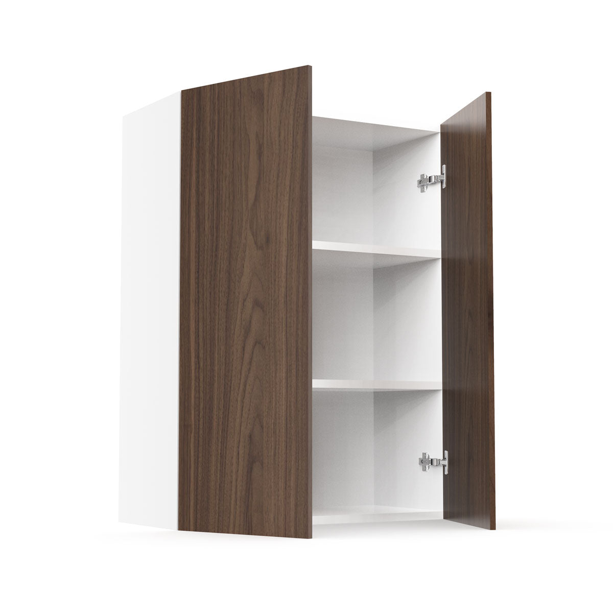 RTA - Walnut - Double Door Wall Cabinet | 24"W x 36"H x 12"D