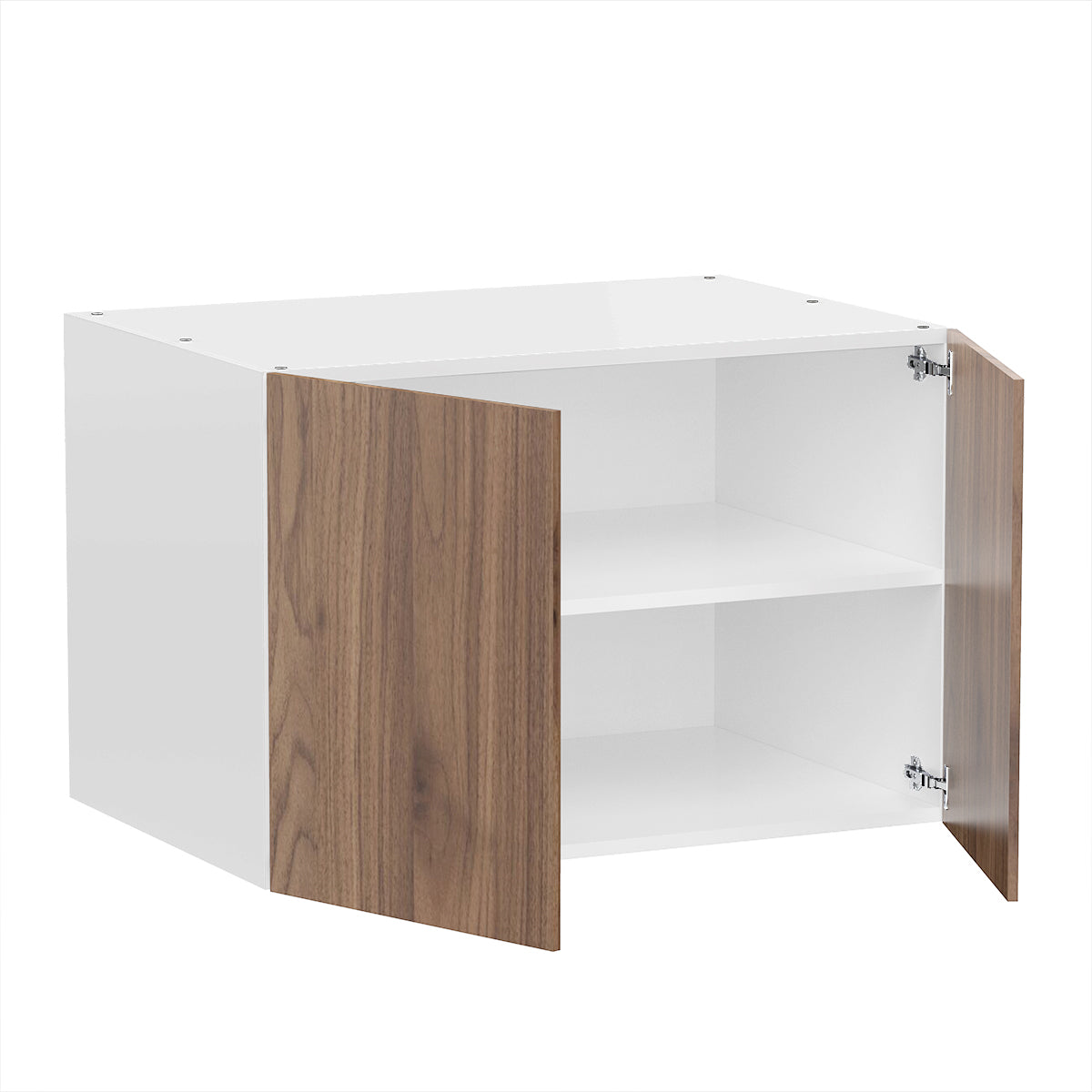 RTA - Walnut - Double Door Refrigerator Wall Cabinets | 36"W x 24"H x 24"D