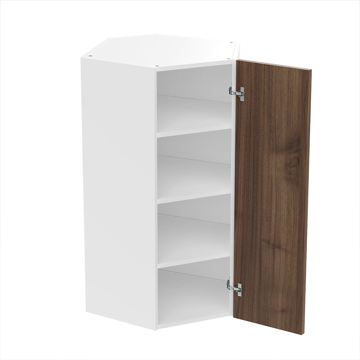 RTA - Walnut - Diagonal Wall Cabinets | 24"W x 42"H x 12"D