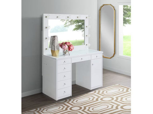 Amia White Vanity with Mirror