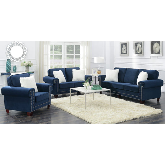 Ascot Chair in Broadway Navy with 1 pillow