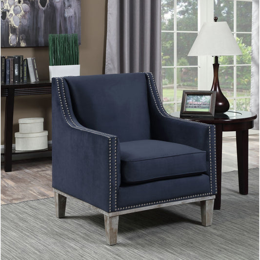 Augusta 16038 Chair W/Wood Distressed White Leg Otto Navy