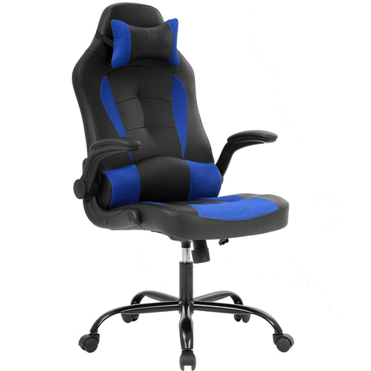 BestOffice Adjustable & Ergonomic Swivel Gaming Chair, Blue