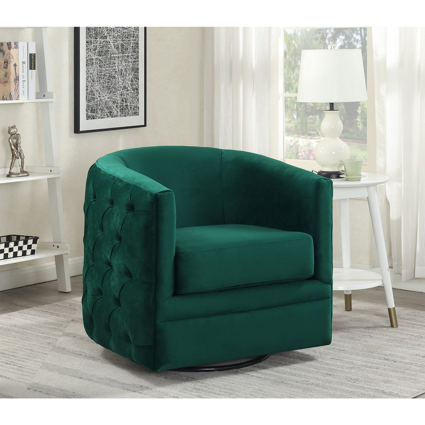 Brentwood Swivel Chair in Broadway Emerald