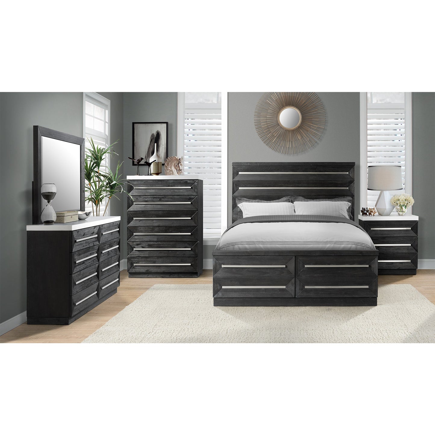 Capri Dresser W/White Quartz Top