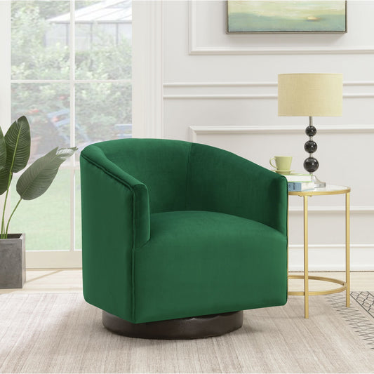 Charlotte Swivel Chair In Broadway Emerald