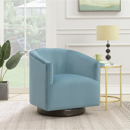 Charlotte Swivel Chair In Broadway Marine Blue