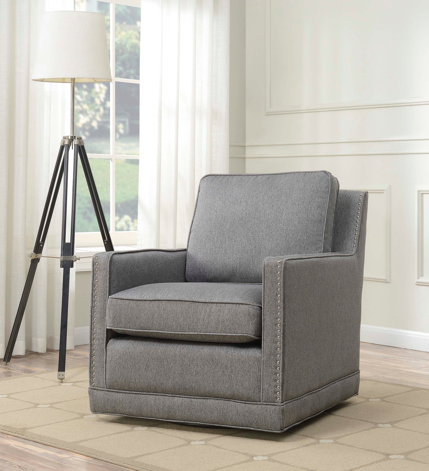 Clinton Swivel Chair Trounce Mica Grey