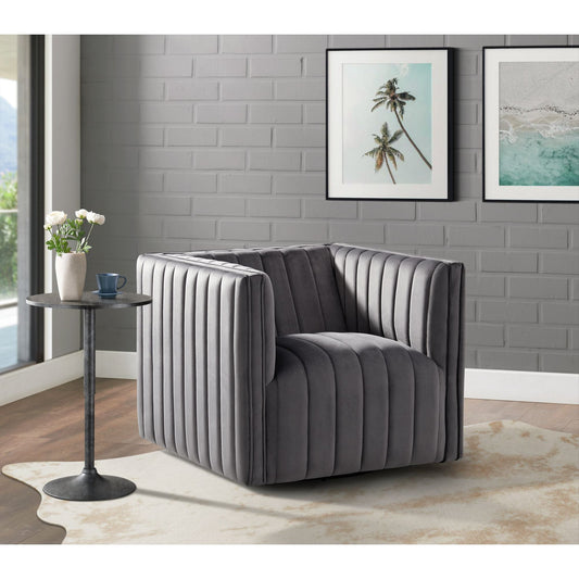 Cobra Swivel Chair in Mercer Granite (3A packing)