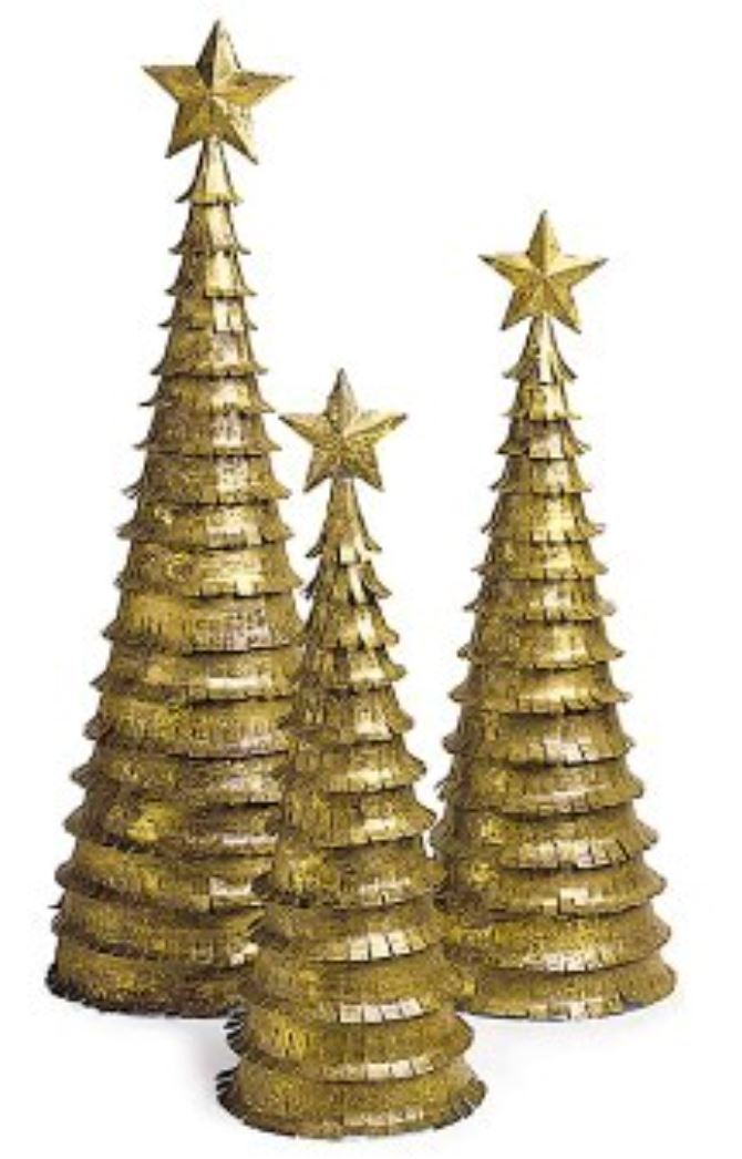 Gold Leaf Tree Christmas Decor Trade Cie Small