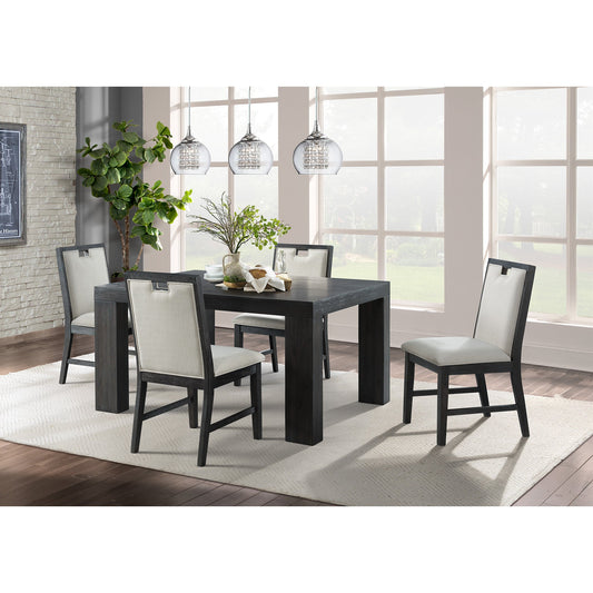 Grady Dining Closed Fabric Back Side Chair w/Black Tone (2 Per Pack)