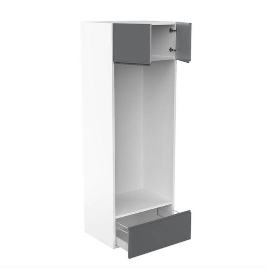 RTA - Lacquer Grey - Double Oven Tall Cabinets | 30"W x 90"H x 23.8"D