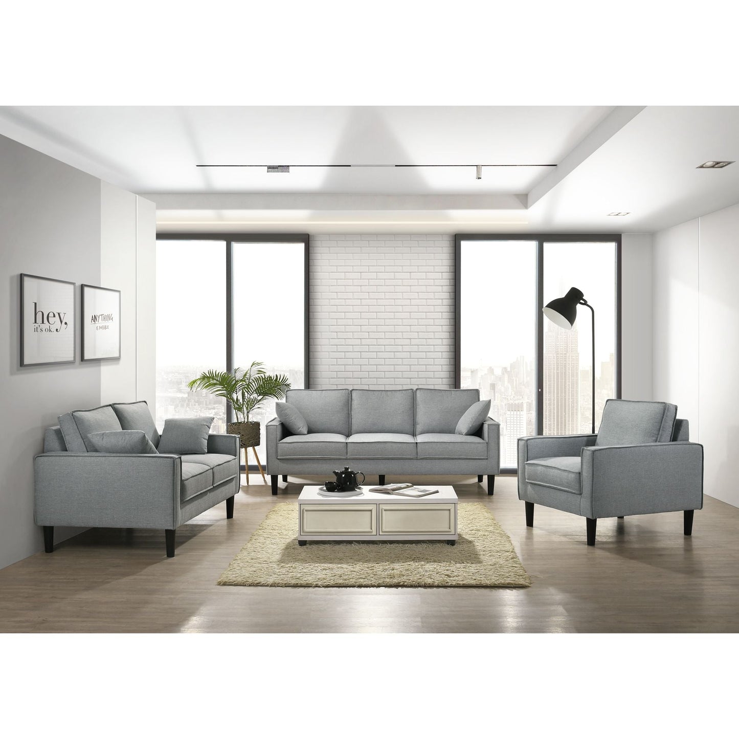 Rene Chair In Sky Steel