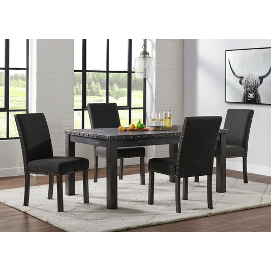 River UPH Dining Side Chair W/ grey fabric Walnut (2 Per Carton)