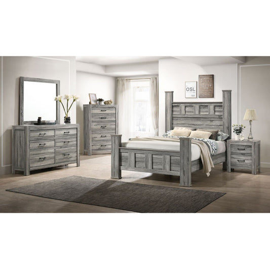 Salerno 6-Drawer Dresserin Grey