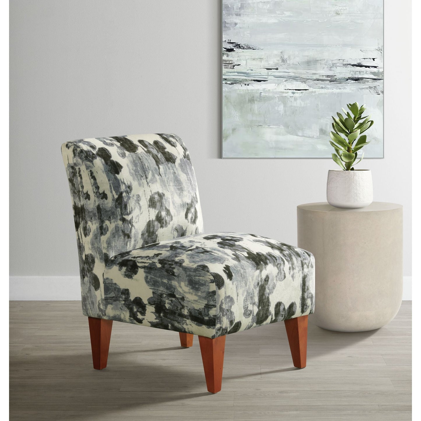 Scarlett Slipper Chair in Mirabelle Lapis