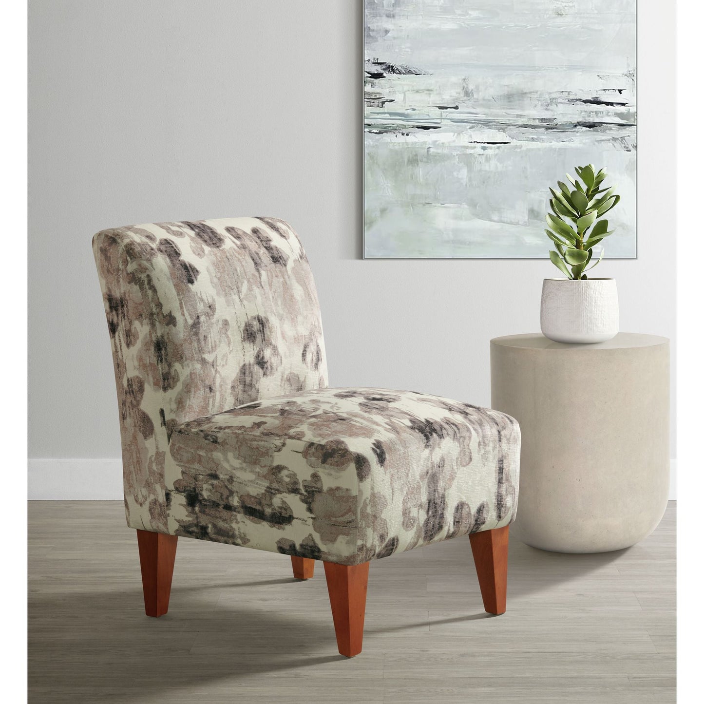 Scarlett Slipper Chair in Mirabelle Pewter