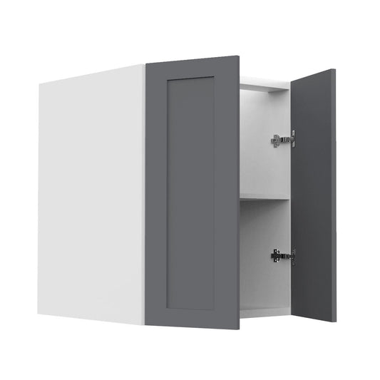 RTA - Grey Shaker - Floating Vanity Base Cabinet | 36"W x 30"H x 21"D