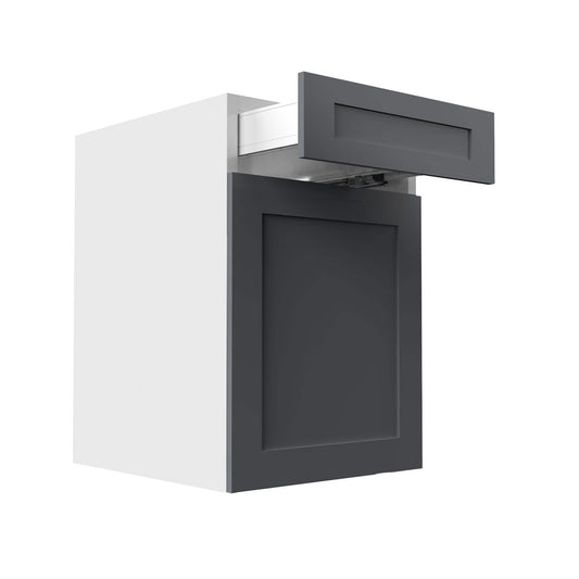 RTA - Grey Shaker - Single Door Base Cabinets | 24"W x 30"H x 23.8"D