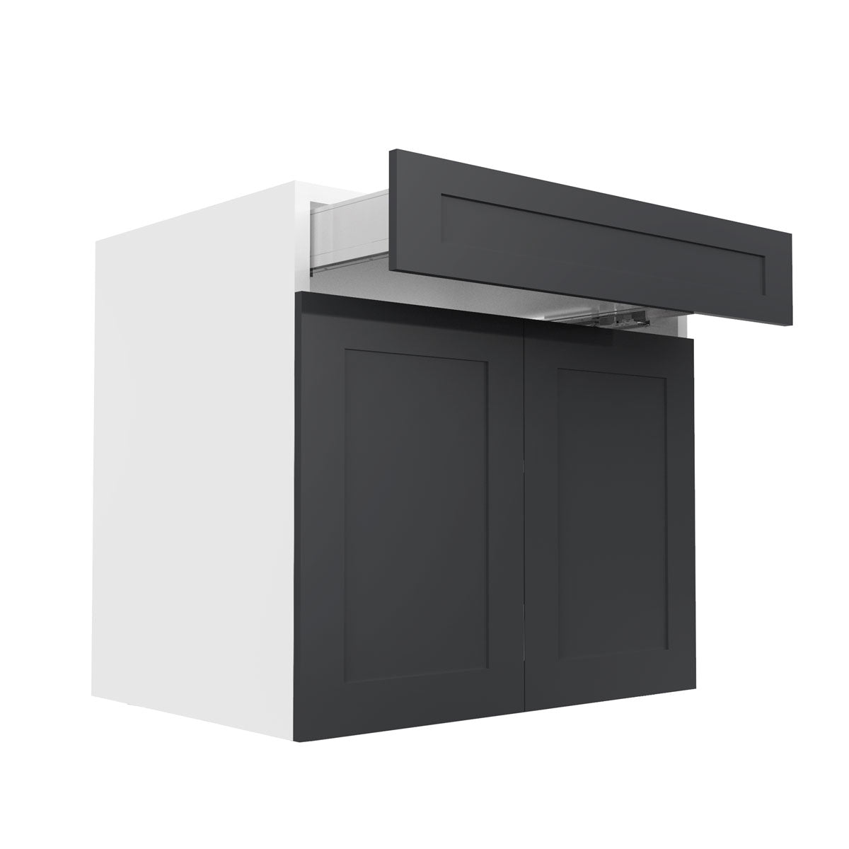 RTA - Grey Shaker - Double Door Base Cabinets | 33"W x 30"H x 23.8"D