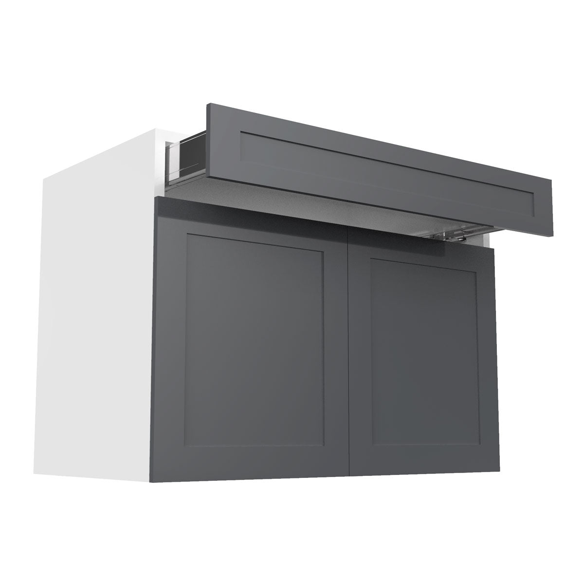 RTA - Grey Shaker - Double Door Base Cabinets | 42"W x 30"H x 23.8"D