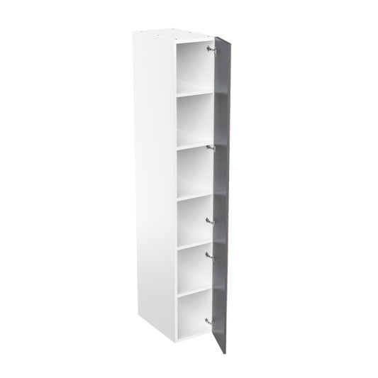 RTA - Grey Shaker - Single Door Tall Cabinets | 15"W x 96"H x 23.8"D