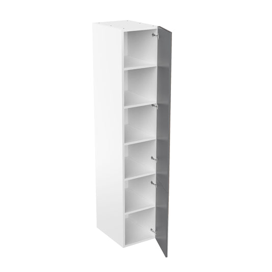 RTA - Grey Shaker - Single Door Tall Cabinets | 18"W x 96"H x 23.8"D