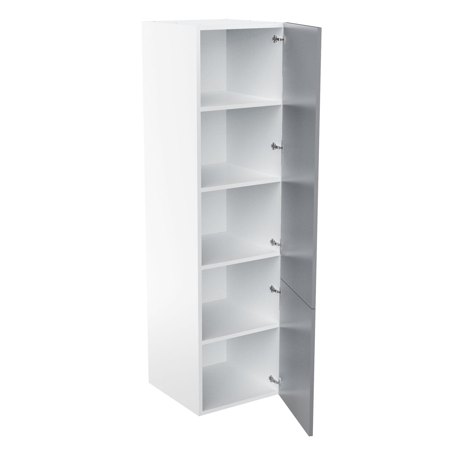 RTA - Grey Shaker - Single Door Tall Cabinets | 24"W x 90"H x 23.8"D