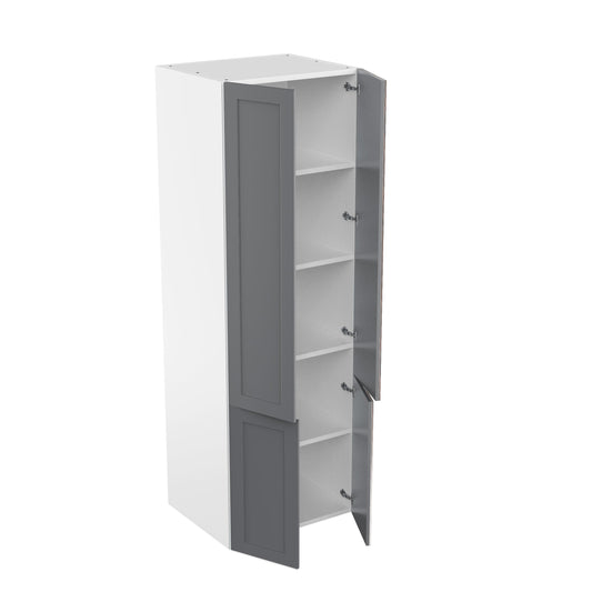 RTA - Grey Shaker - Double Door Tall Cabinets | 30"W x 90"H x 23.8"D