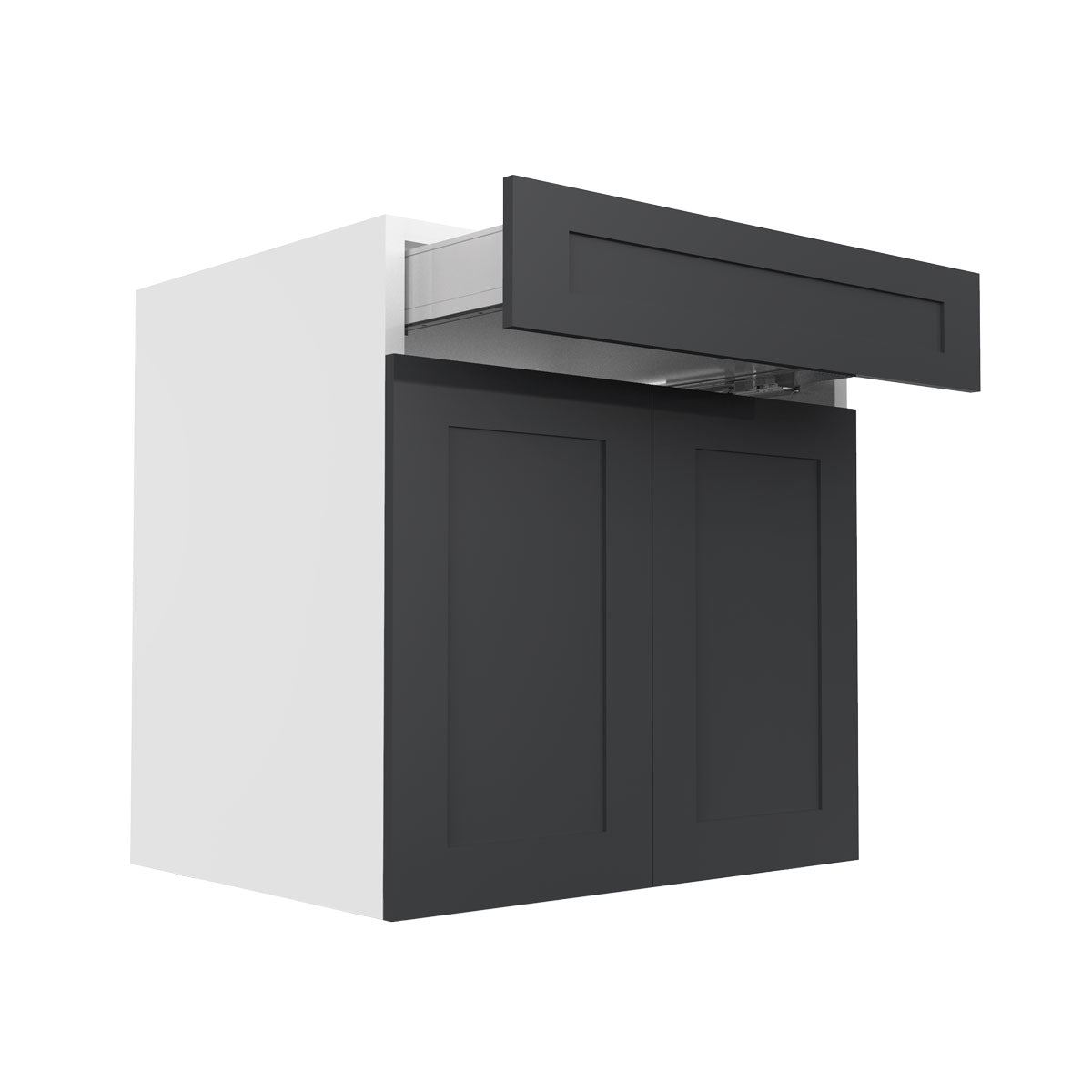 RTA - Grey Shaker - Double Door Vanity Cabinets | 24"W x 30"H x 21"D