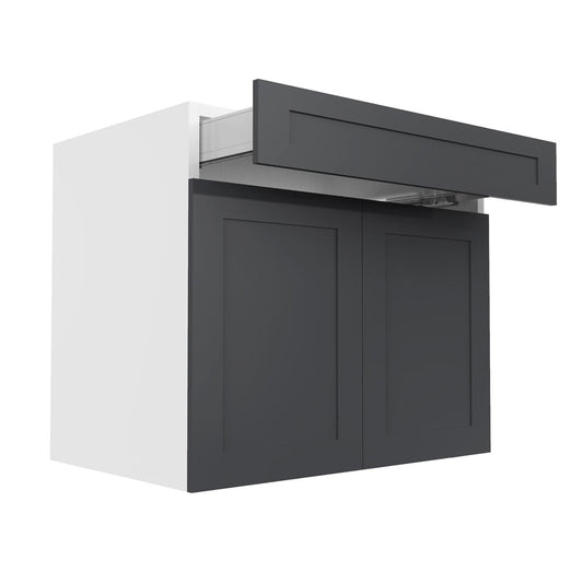 RTA - Grey Shaker - Double Door Vanity Cabinets | 36"W x 30"H x 21"D
