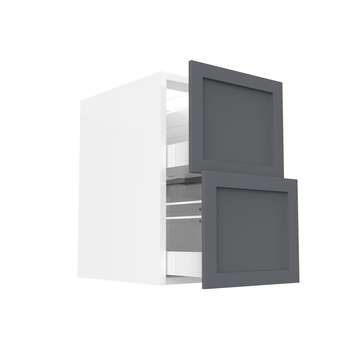 RTA - Grey Shaker - Two Drawer Vanity Cabinets | 18"W x 30"H x 21"D