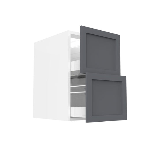 RTA - Grey Shaker - Two Drawer Vanity Cabinets | 18"W x 30"H x 21"D