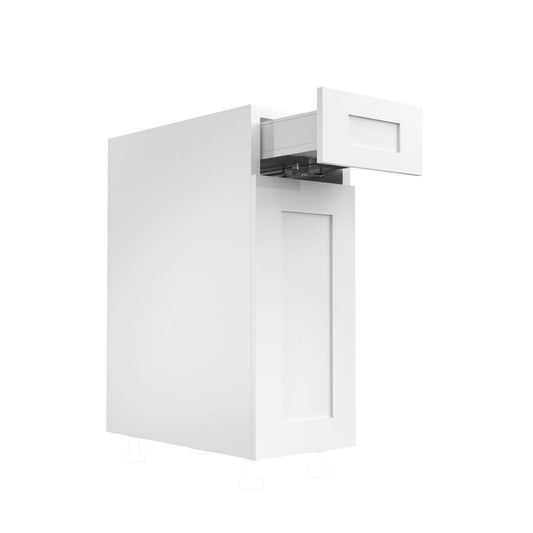 RTA - White Shaker - Single Door Base Cabinets | 12"W x 34.5"H x 24"D