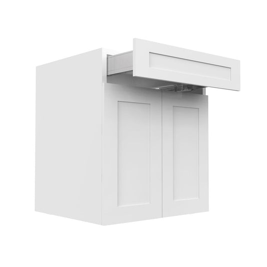RTA - White Shaker - Double Door Base Cabinets | 27"W x 34.5"H x 24"D