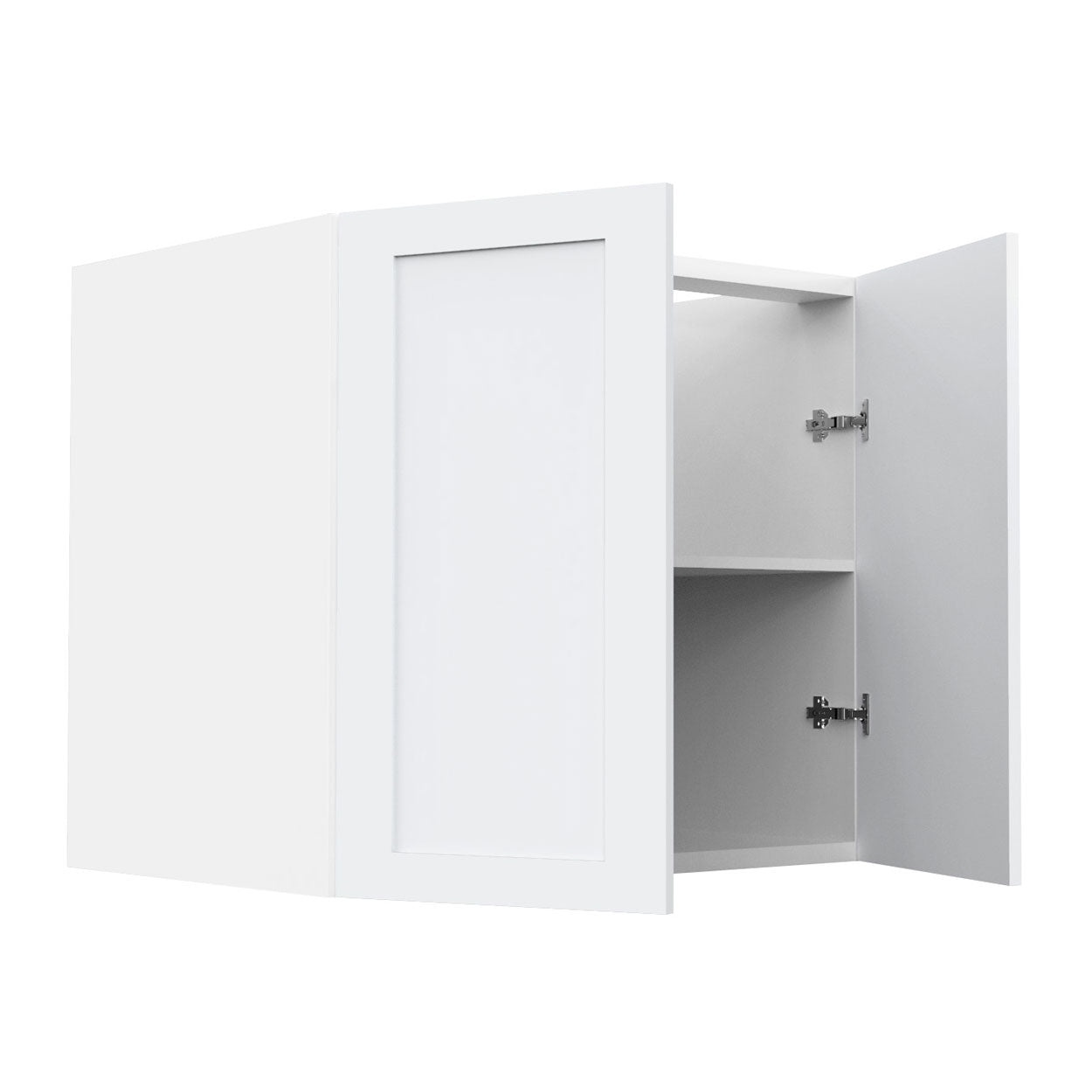RTA - White Shaker - Full Height Double Door Base Cabinets | 33"W x 34.5"H x 24"D