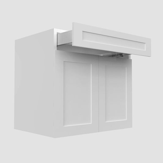 RTA - White Shaker - Double Door Base Cabinets | 33"W x 34.5"H x 24"D