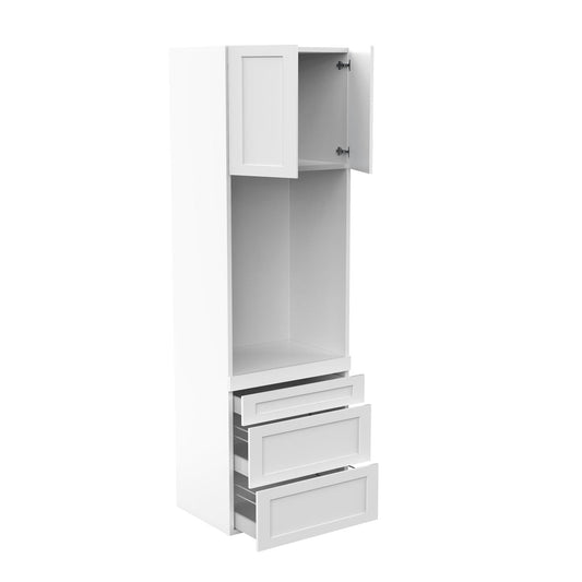 RTA - White Shaker - Single Oven Tall Cabinets | 30"W x 96"H x 24"D