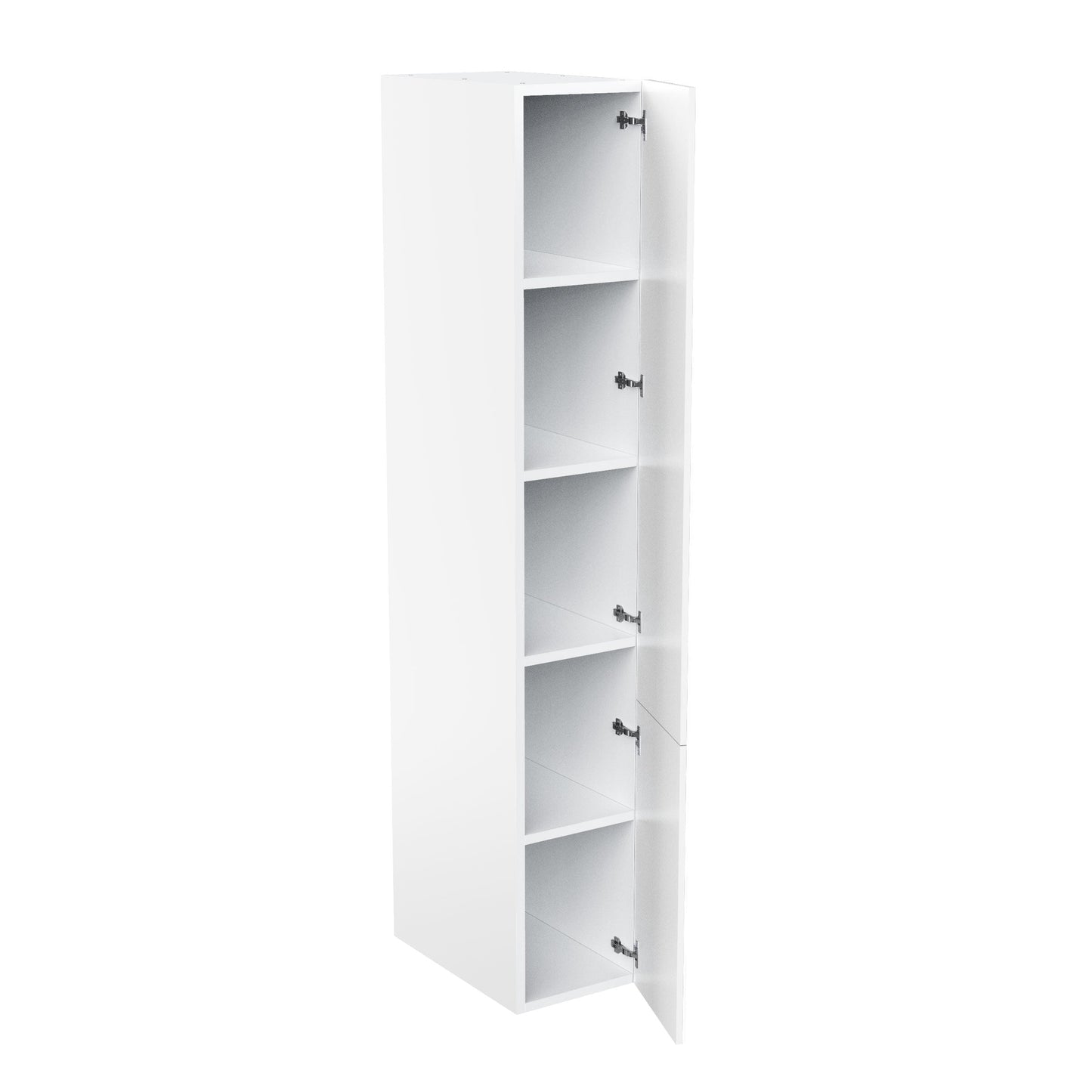 RTA - White Shaker - Single Door Tall Cabinets | 15"W x 90"H x 24"D