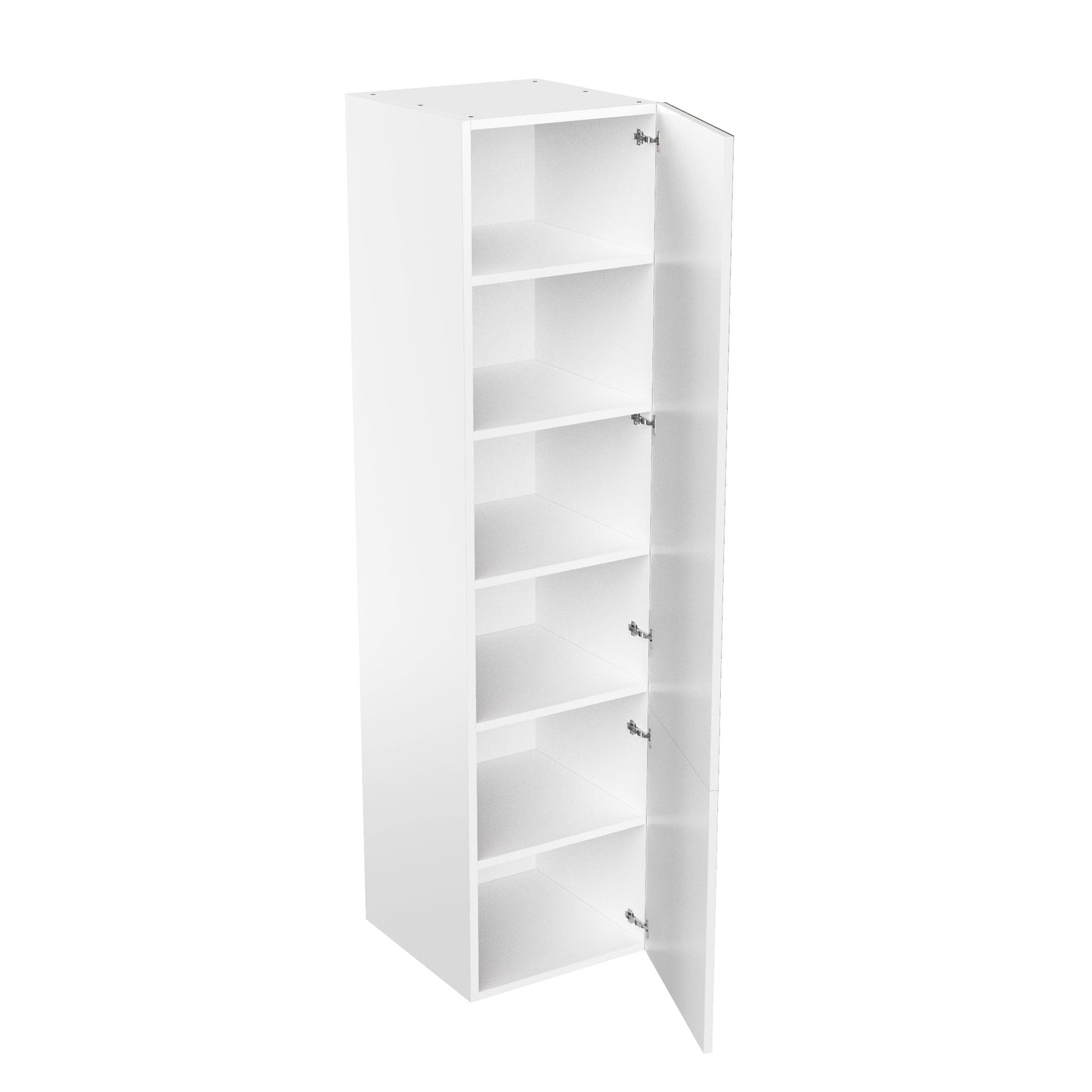 RTA - White Shaker - Single Door Tall Cabinets | 24"W x 96"H x 24"D
